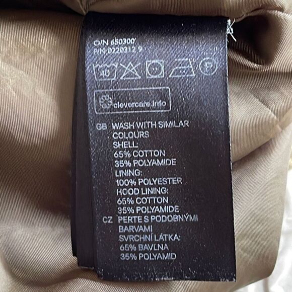 H&M Womens Parka Jacket Hooded Full‎ Zip Tie Waist Adjustable Army Green Size XS - Picture 8 of 10